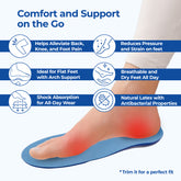 Dr Foot Blue Gel Insoles - Great for Hiking